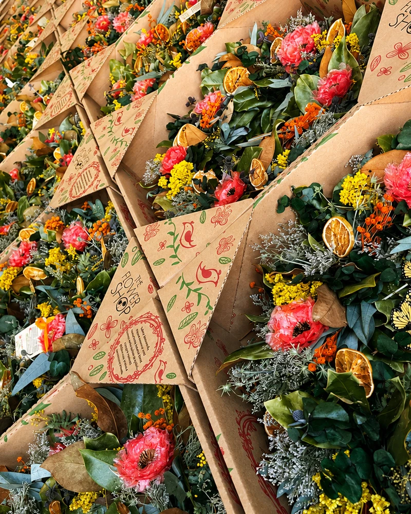 Ramos florales preparados para retail y puntos de venta